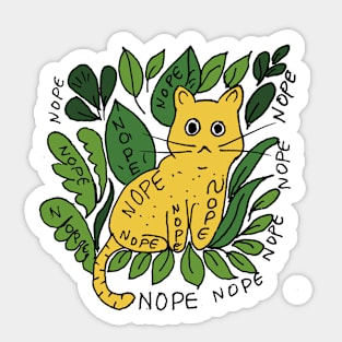 NOPE CAT Sticker